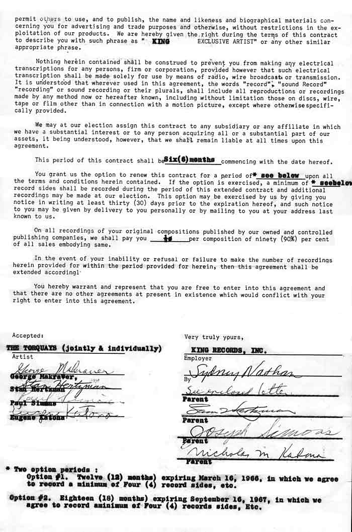 KING RECORD STUDIO - THEM/TORQUAYS CONTRACT - PAGE 2